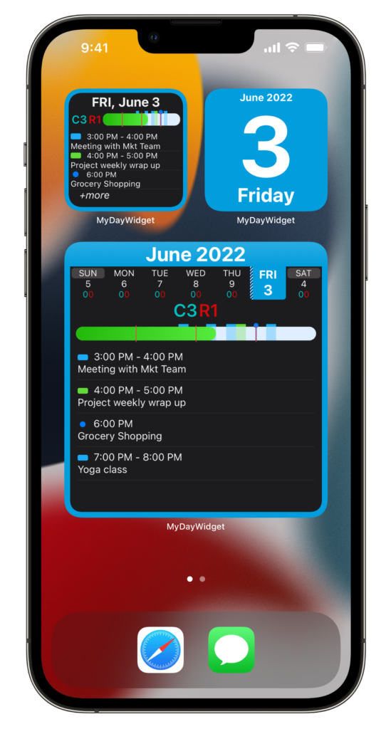 Calendar Widget for iphone iPad