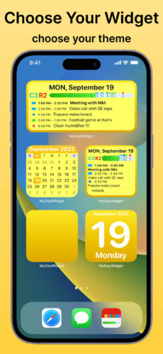 MyDayWidget - a widget for your calendars and reminders in auspicious color of the day.