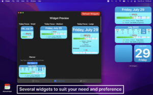 MyDayWidget - a widget for your calendars and reminders in auspicious color of the day. iOS, iPadOS, macOS, watchOS.