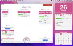 MyDayWidget - a widget for your calendars and reminders in auspicious color of the day. iOS, iPadOS, macOS, watchOS.