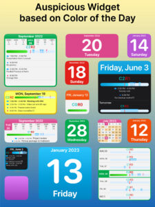 MyDayWidget - a widget for your calendars and reminders in auspicious color of the day.